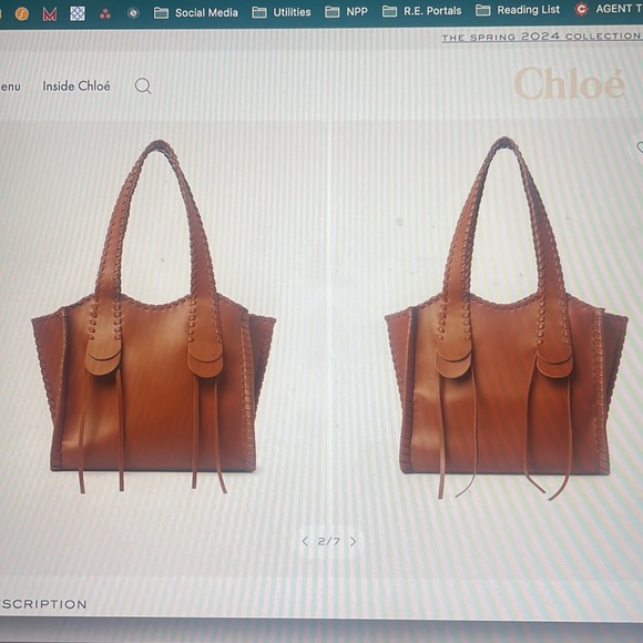 Medium Mony Tote bag by Chloe in caramel. Worn a handful of times. - Picture 3 of 3